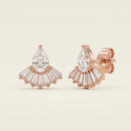 Golden Frock Rose Gold Plated Studs