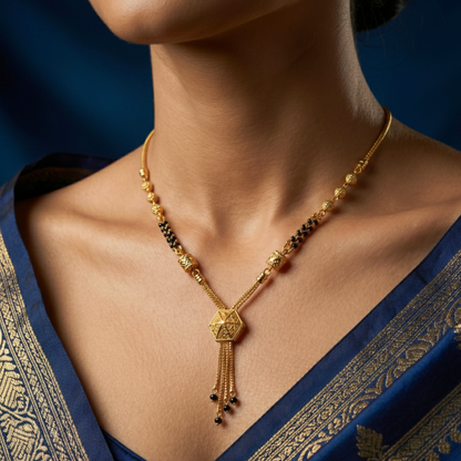 The Sacred Thread 18 KT Thick Gold Plated Mangalsutra