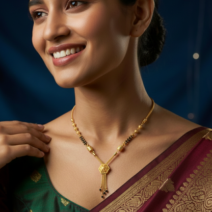 The Sacred Thread 18 KT Thick Gold Plated Mangalsutra