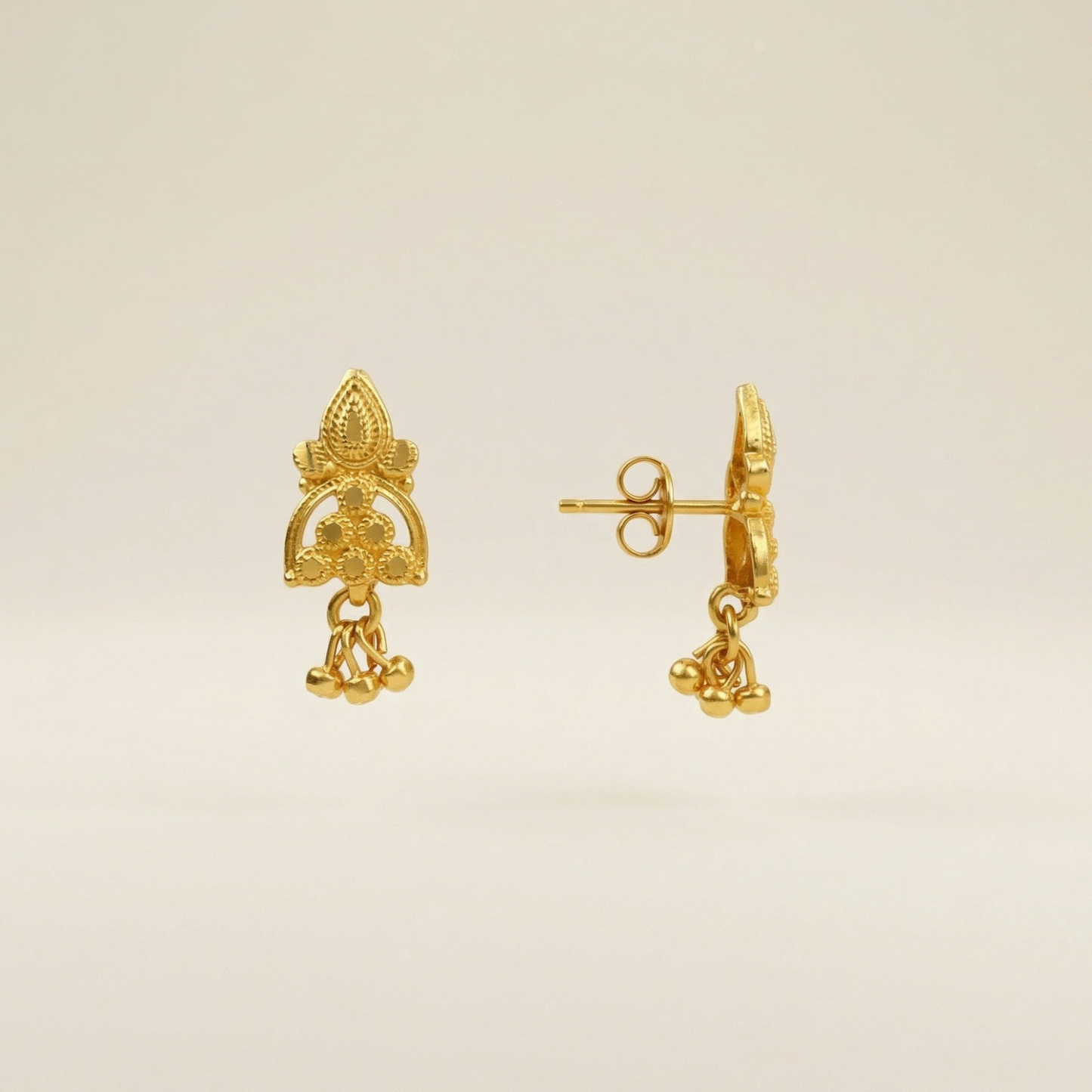 tulsi gold plated drop earrings