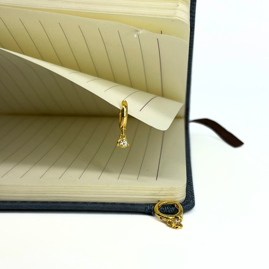 petal gold plated drop earrings