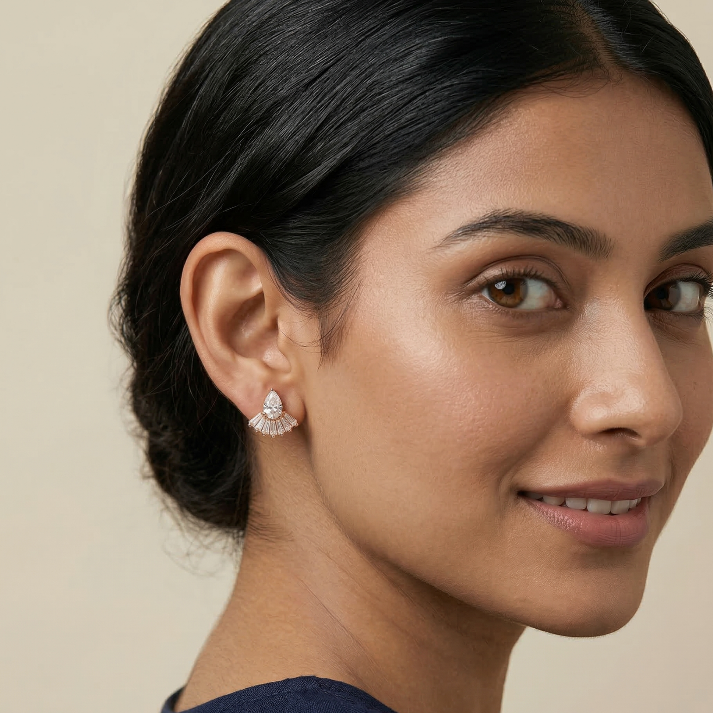 golden frock rose gold plated studs