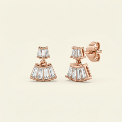 Chandini Charm Rose Gold Plated Studs