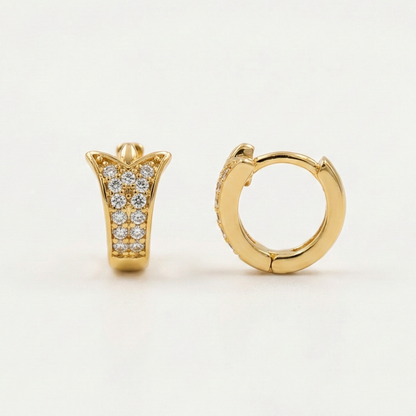 Regal Flare Gold Plated Hoops