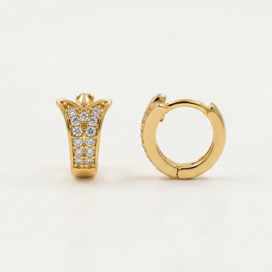 Regal Flare Gold Plated Hoops