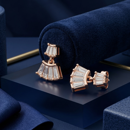Chandini Charm Rose Gold Plated Studs