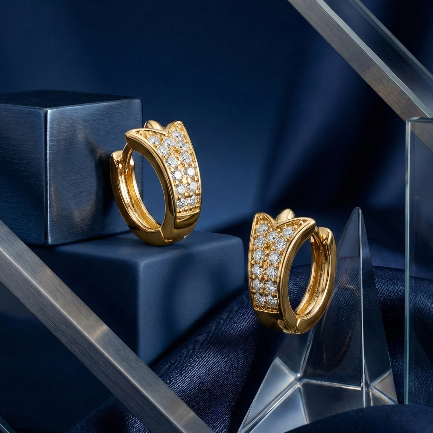 regal flare gold plated hoops