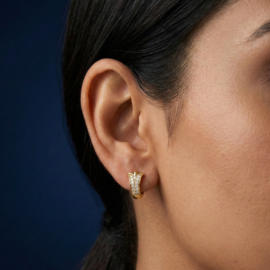 Regal Flare 18K Gold Plated Hoops
