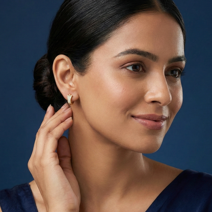 Regal Flare Gold Plated Hoops