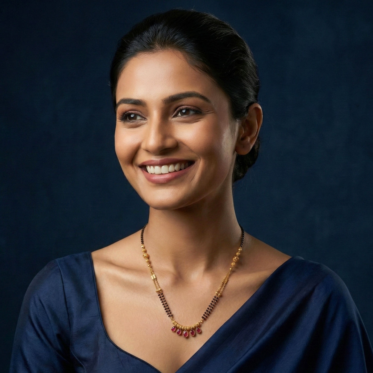 panchratna gold plated mangalsutra