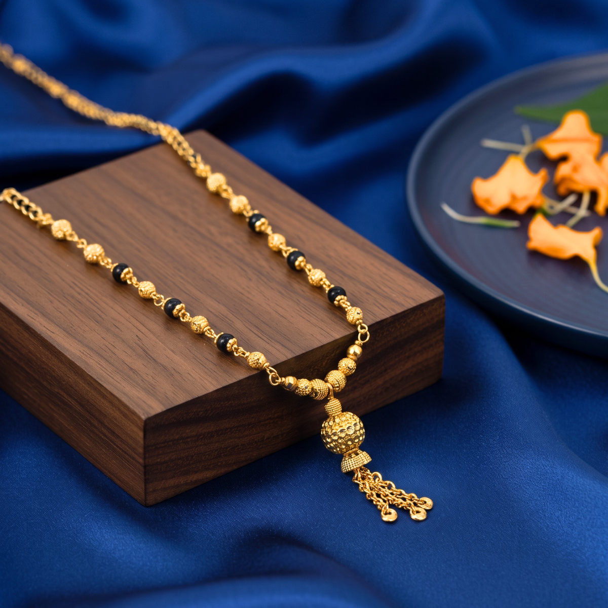 classic serenity 18k gold plated mangalsutra