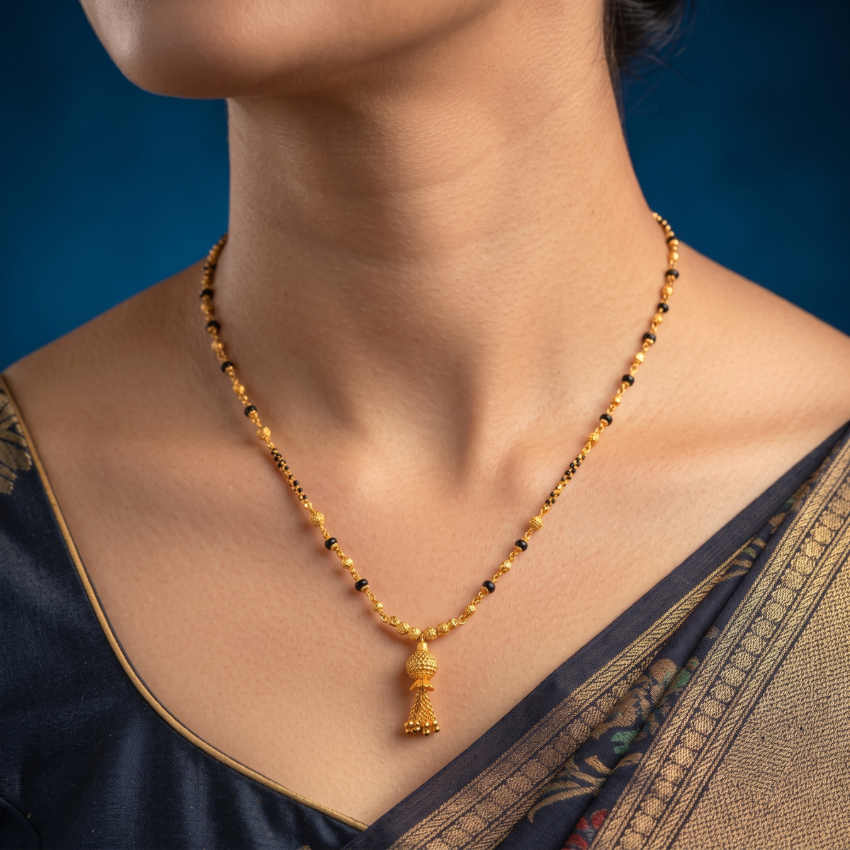 classic serenity 18k gold plated mangalsutra