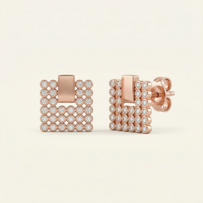Matrix Rose Gold Plated Studs