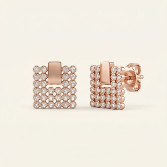 Matrix Rose Gold Plated Studs