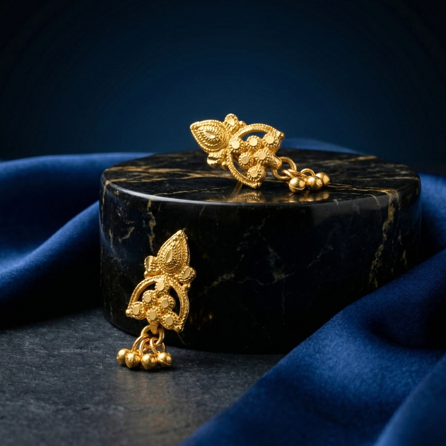 tulsi gold plated drop earrings