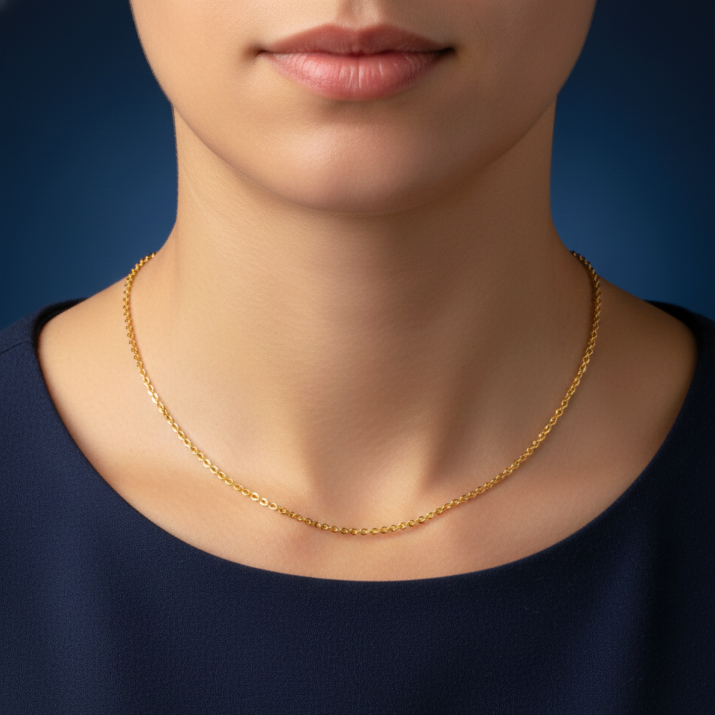 golden aura gold-plated bead chain