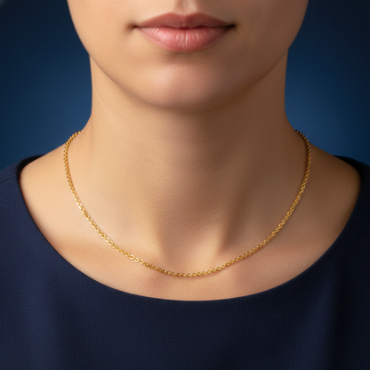 Golden Aura Gold-Plated Bead Chain