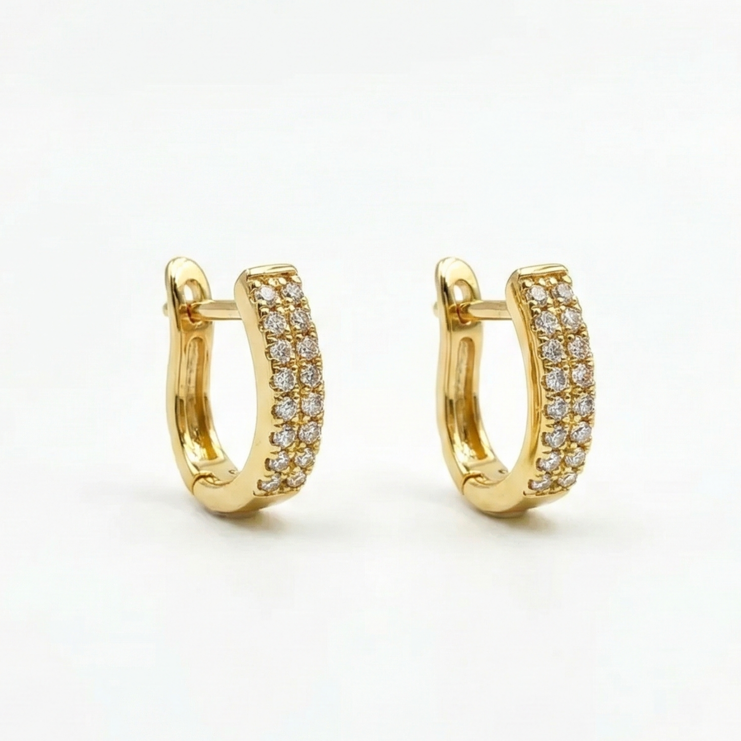 glint curve gold plated hoops
