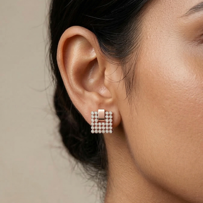 Matrix Rose Gold Plated Studs