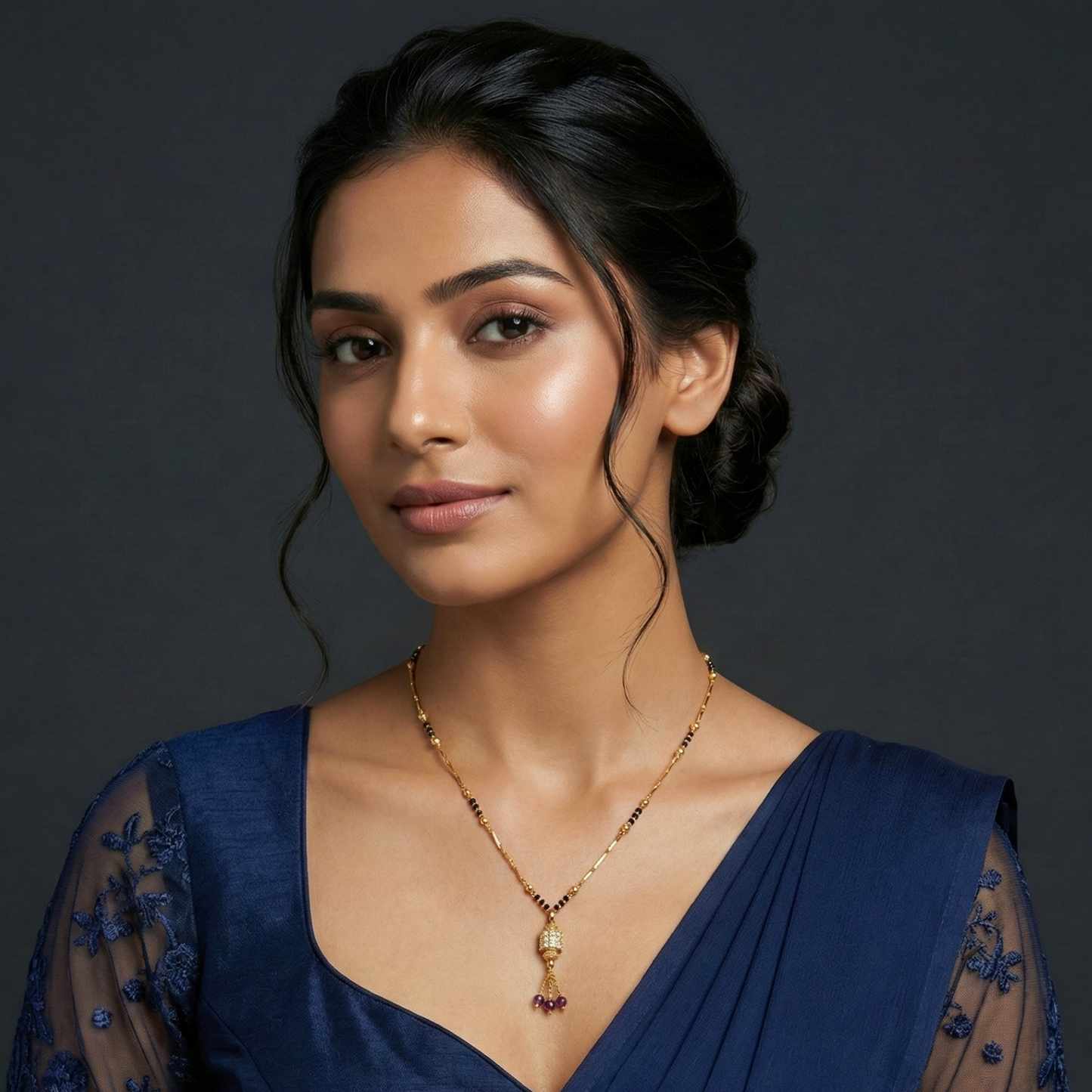 gleamline gold plated mangalsutra