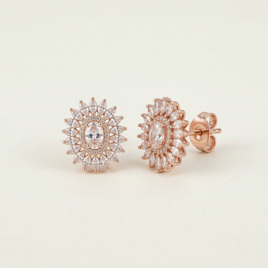 Solara Rose Gold Plated Studs