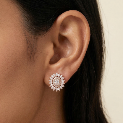 Solara Rose Gold Plated Studs