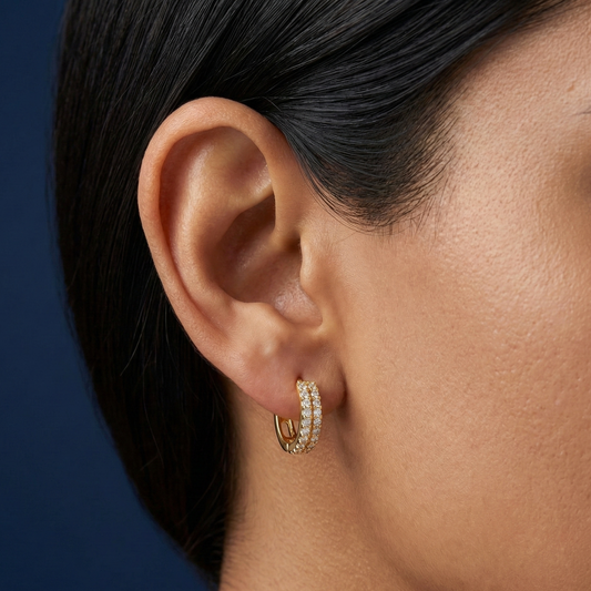 Sleek Spark 18K Gold Plated Hoops