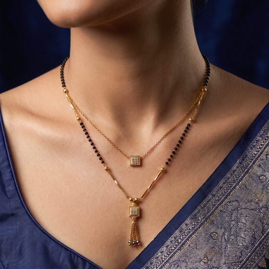 Triveni 18K Gold Plated Mangalsutra