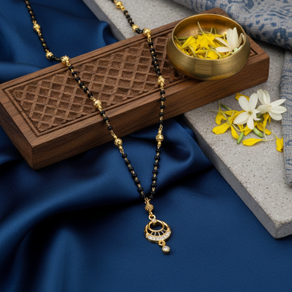 The Eternal Circle 18 KT Thick Gold Plated Mangalsutra
