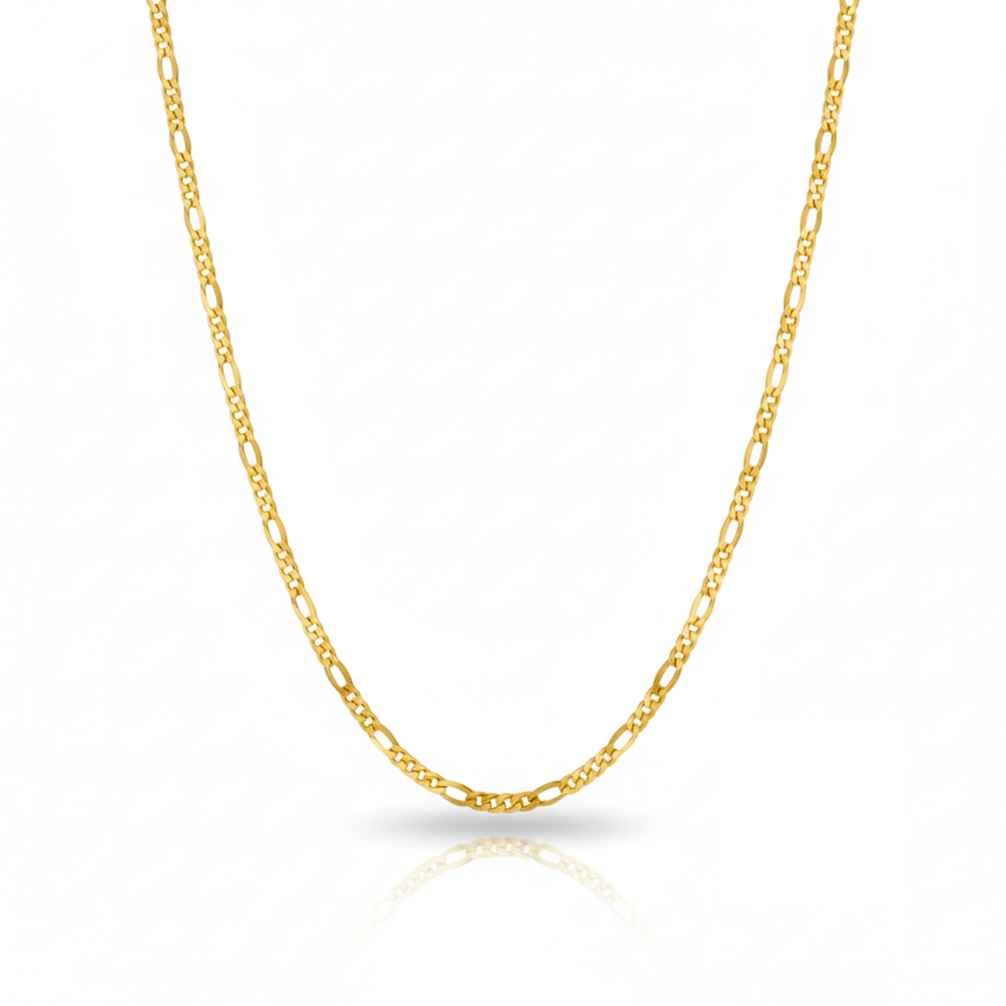 regal gleam gold plated figaro chain
