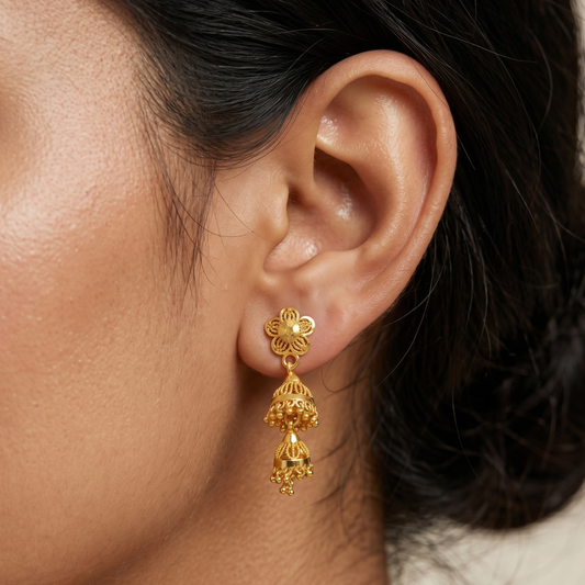 Anamika 18K Gold Plated Jhumkas