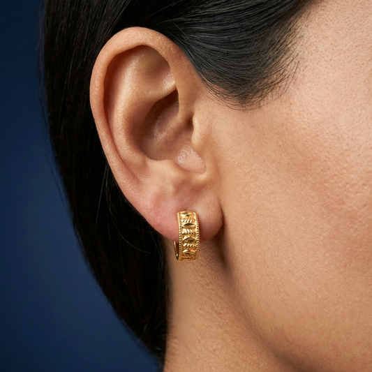 Oval Link 18K Gold Plated Hoops