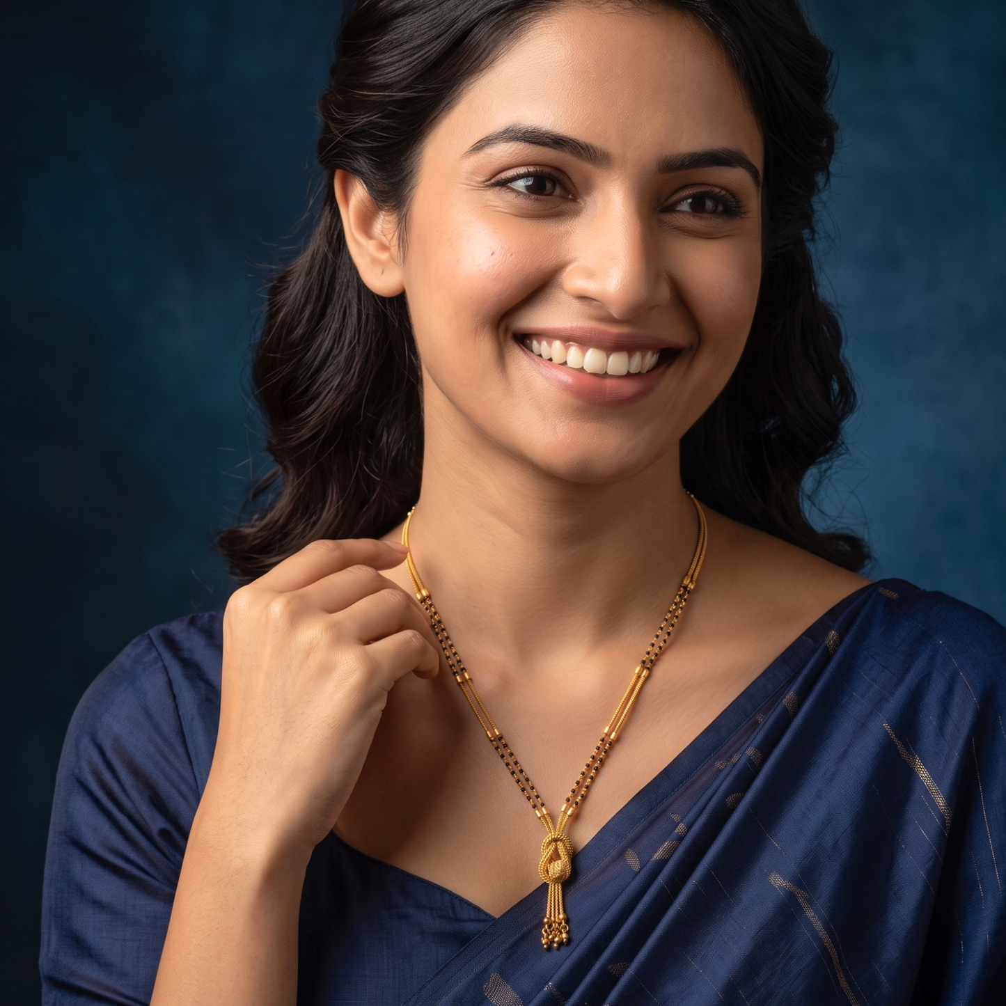 eternal knot 18k gold plated mangalsutra