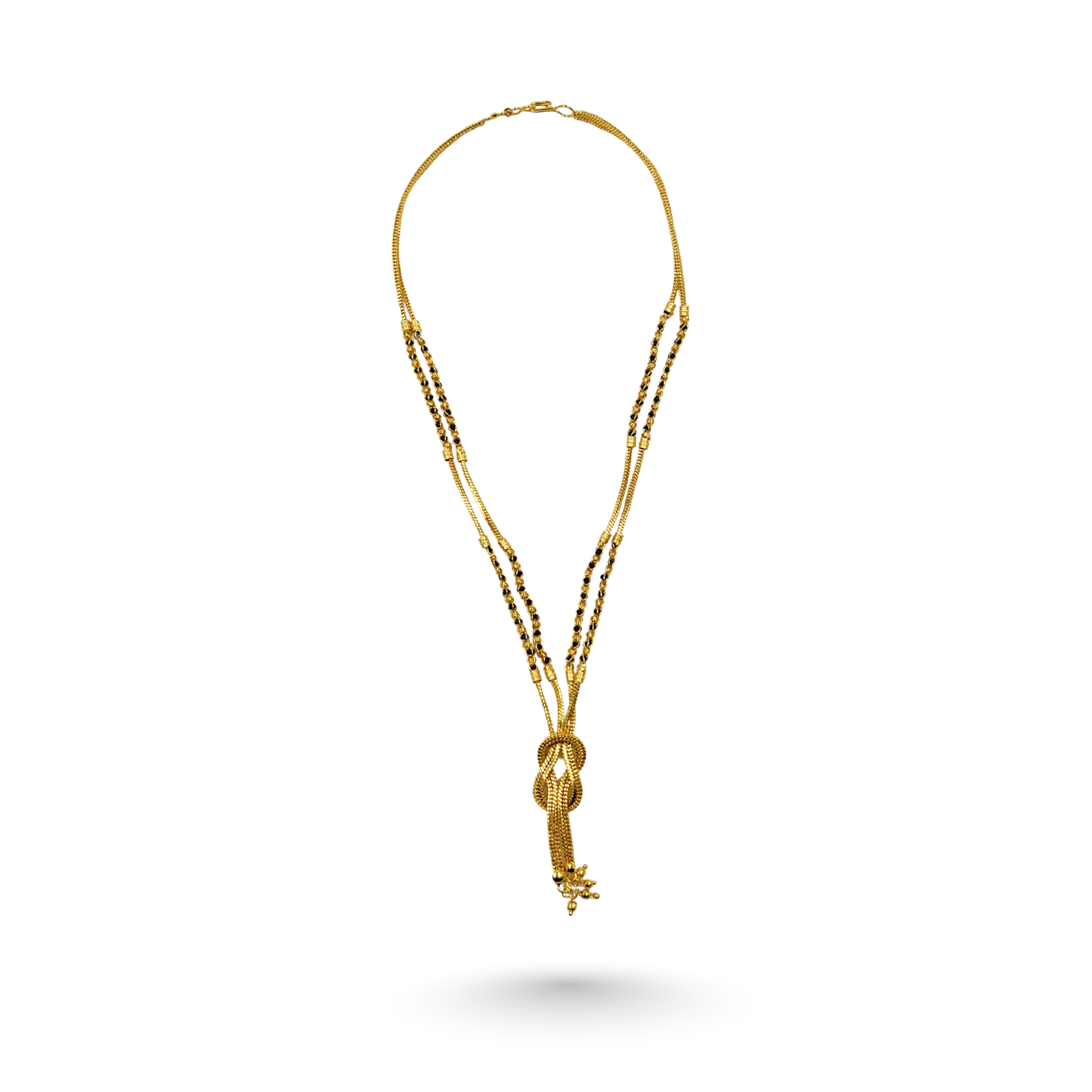 the eternal knot 18 kt thick gold plated mangalsutra