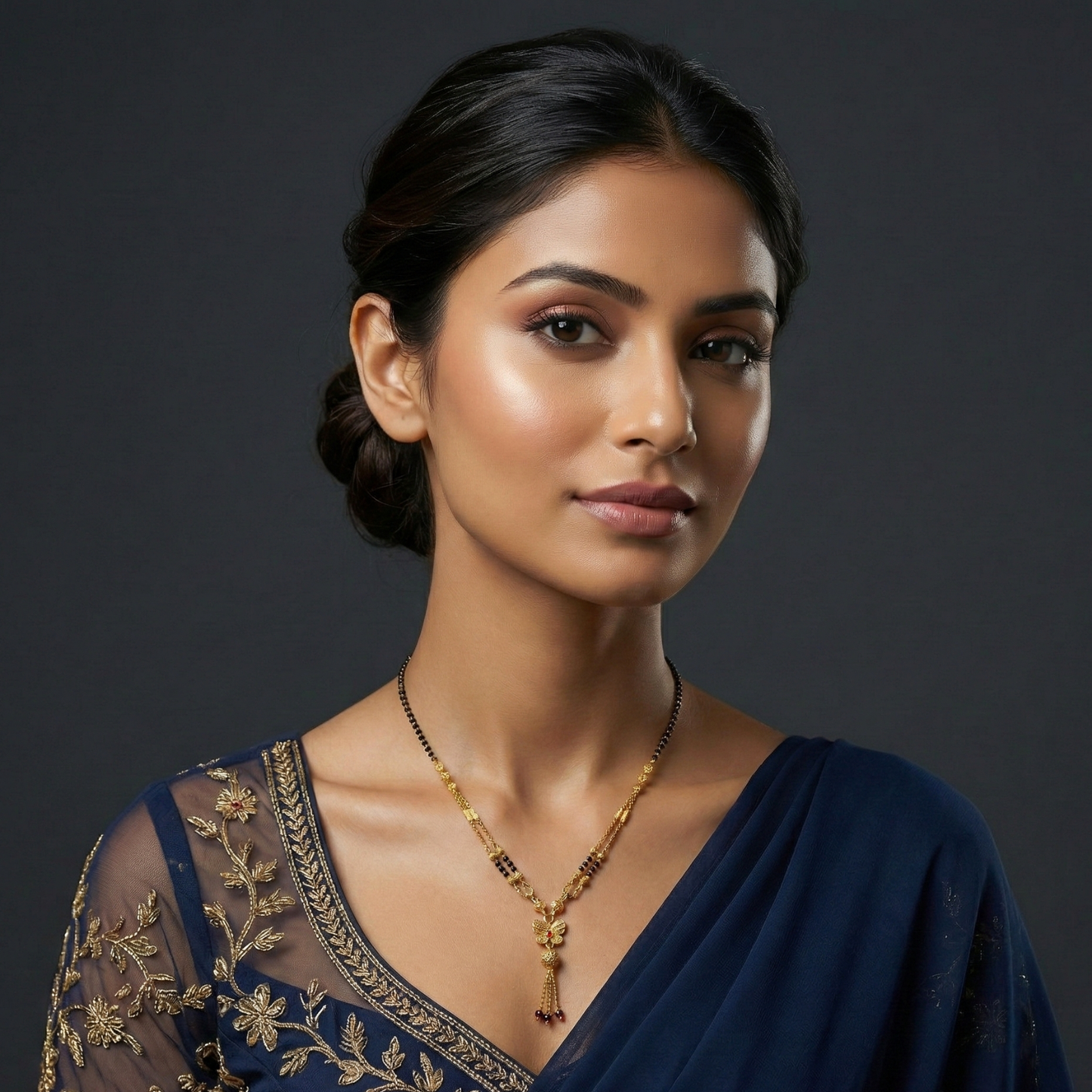 golden flutter gold plated mangalsutra