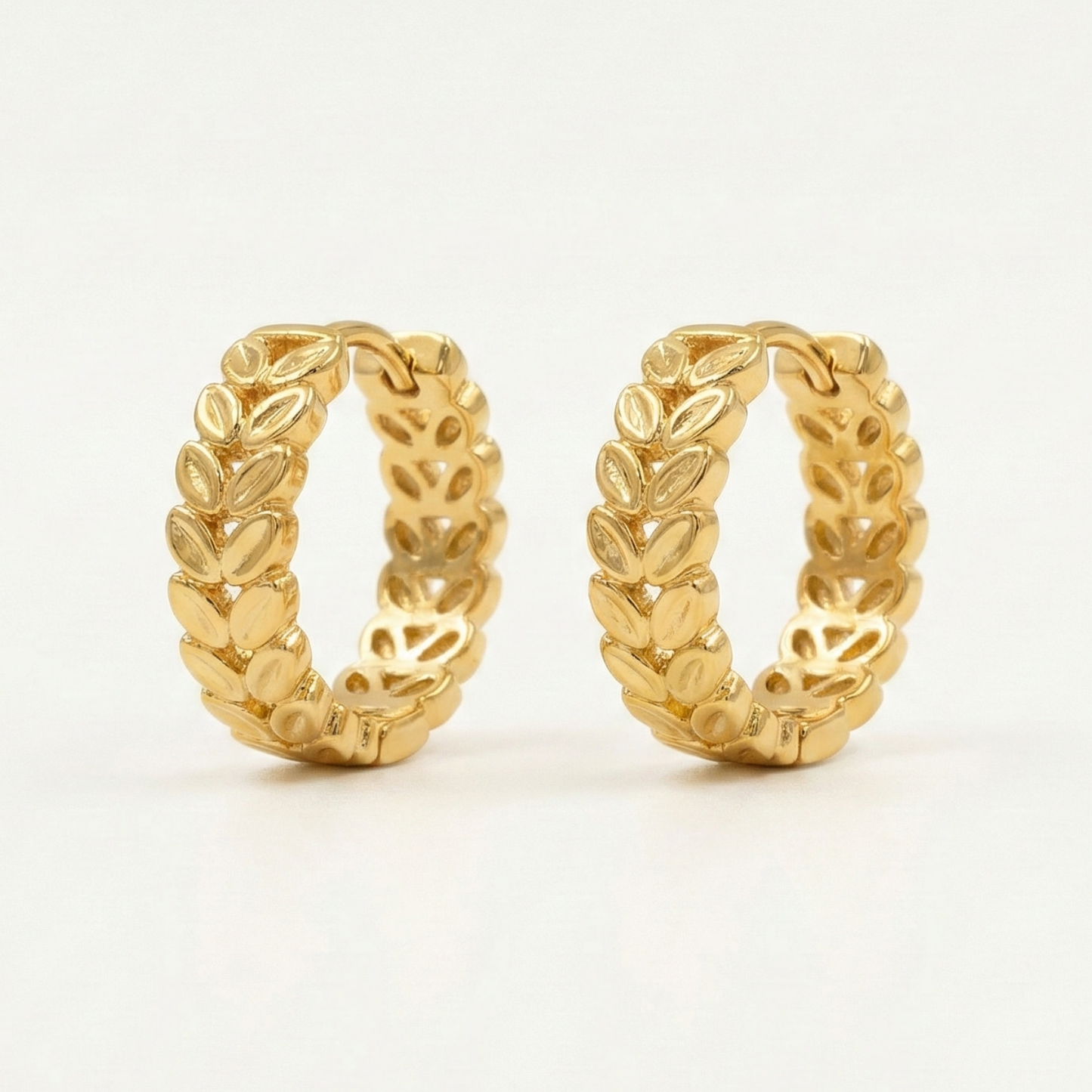 lush laurel gold plated hoops
