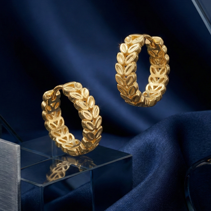 Lush Laurel Gold Plated Hoops
