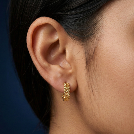 Lush Laurel Gold Plated Hoops