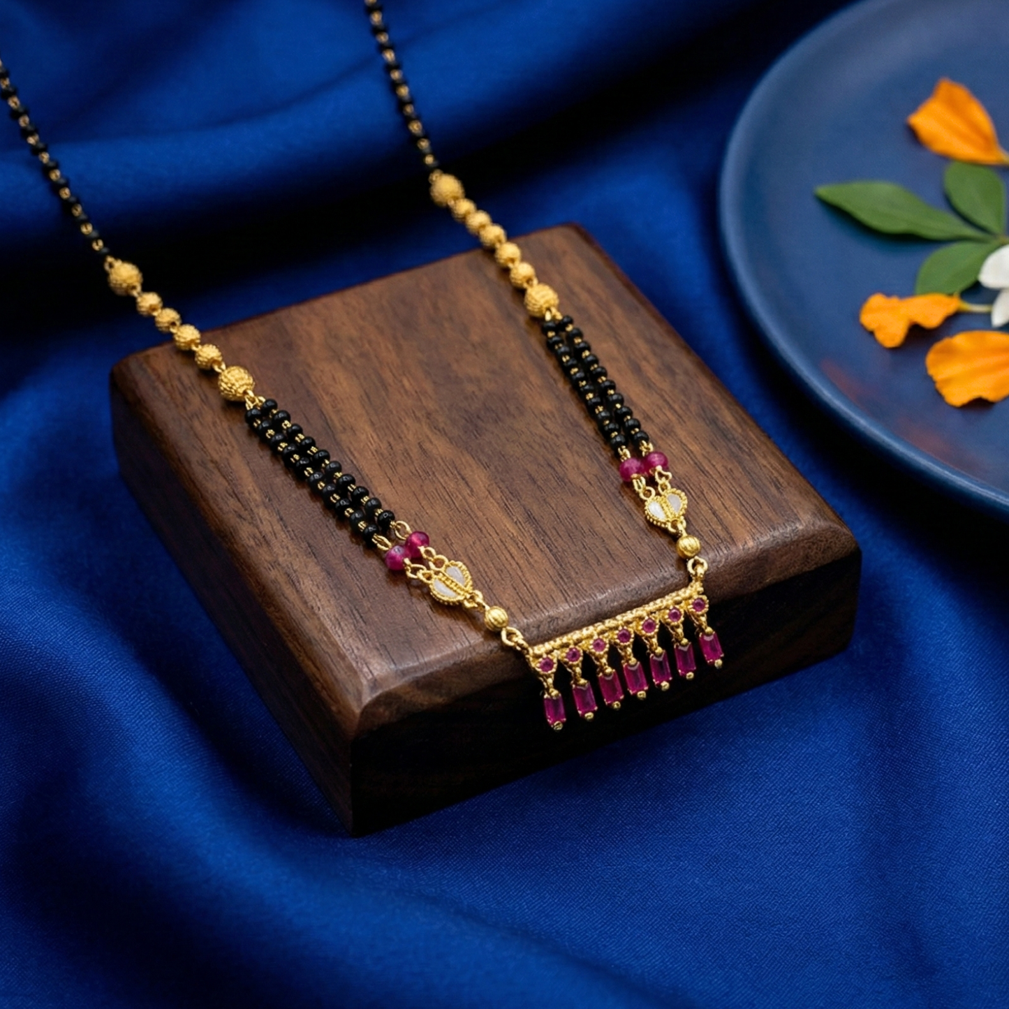 berry beads gold plated mangalsutra