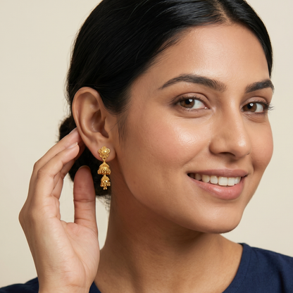 Anamika 18K Gold Plated Jhumkas