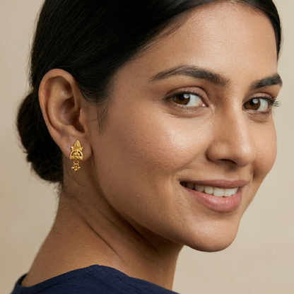 Tulsi Gold Plated Drop Earrings