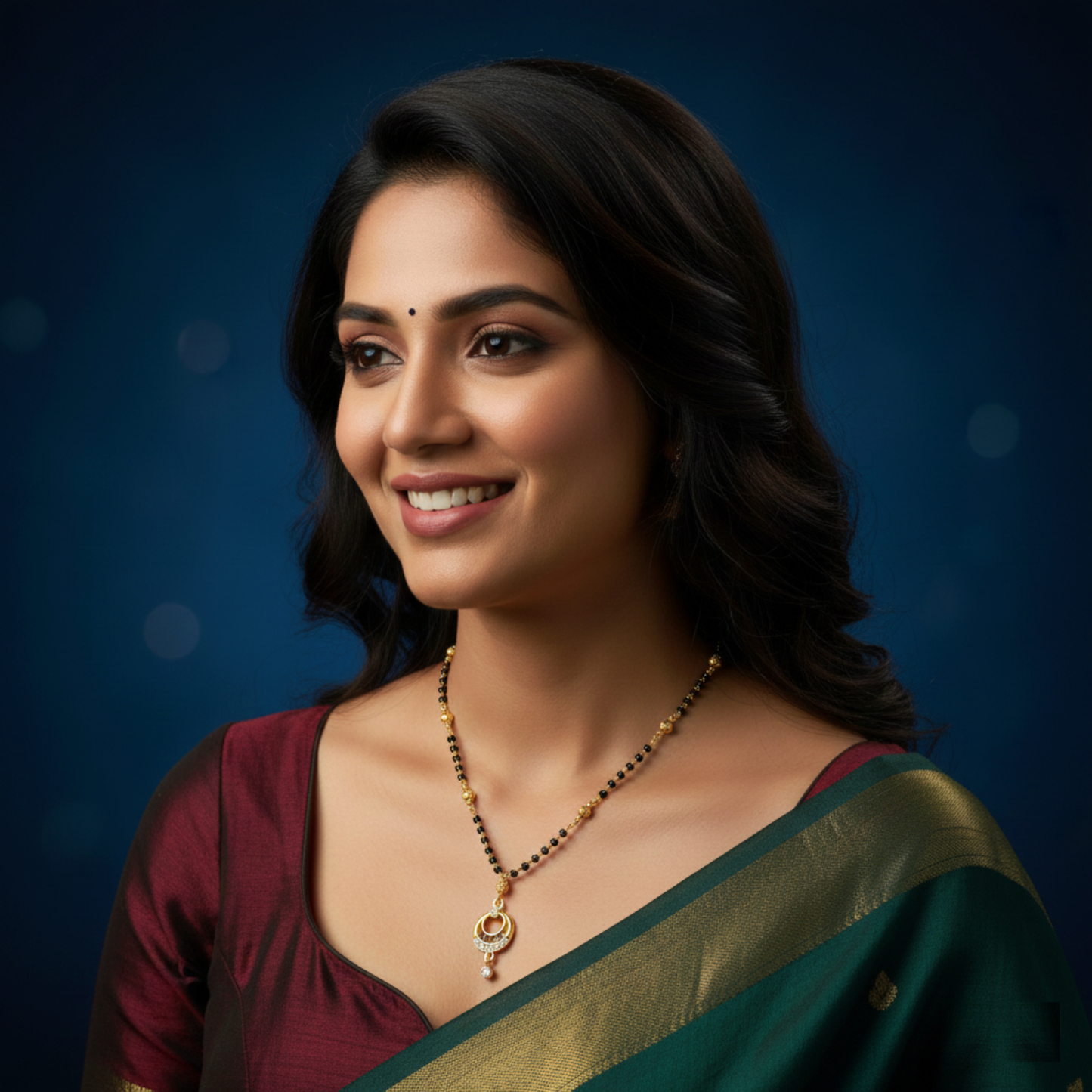 the eternal circle 18 kt thick gold plated mangalsutra