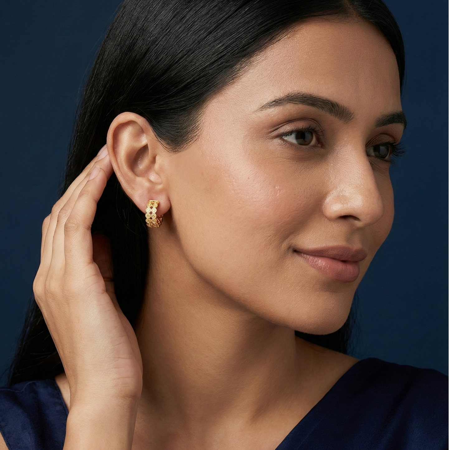 breezy loop gold plated hoops