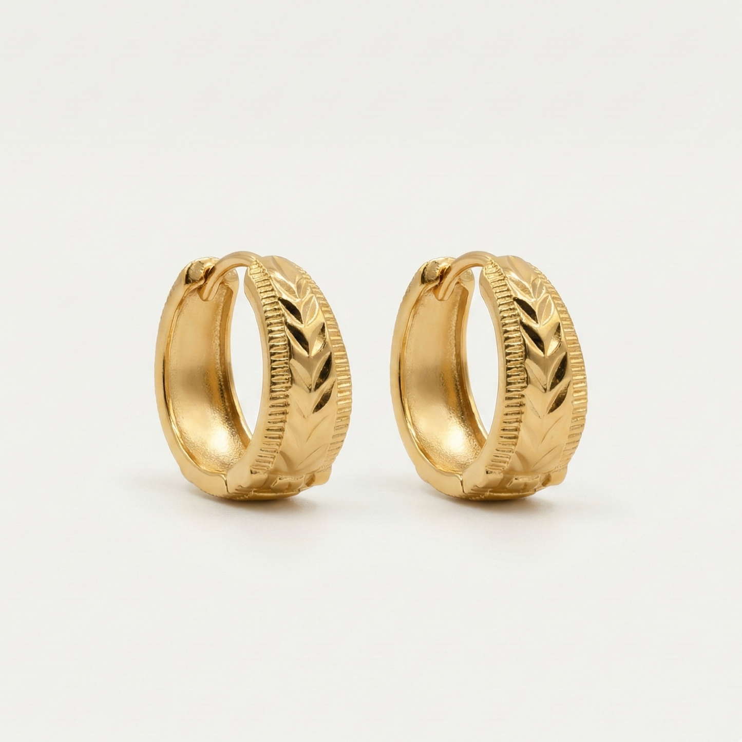 vidhi gold plated leaf hoops