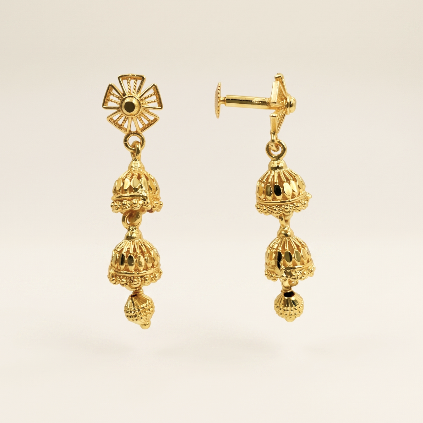 swara 18k gold plated jhumkas