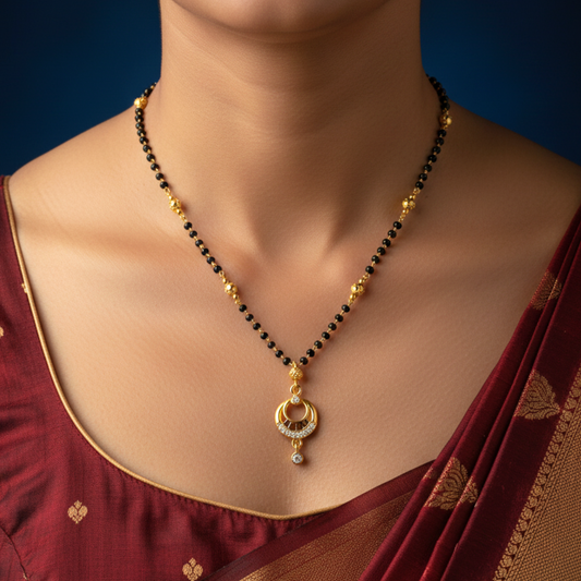 The Eternal Circle 18 KT Thick Gold Plated Mangalsutra