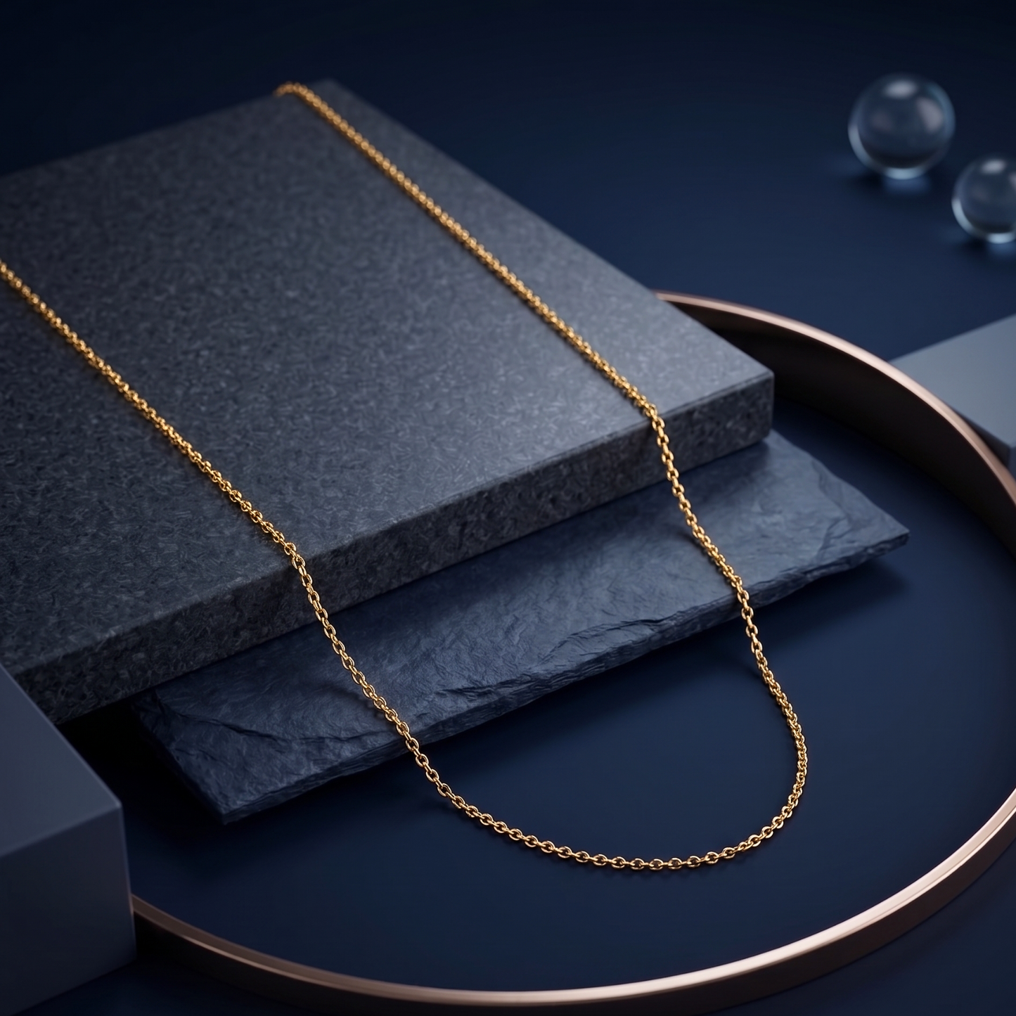 golden aura 18k gold-plated chain