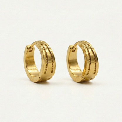 Tiered Arch Gold Plated Hoops