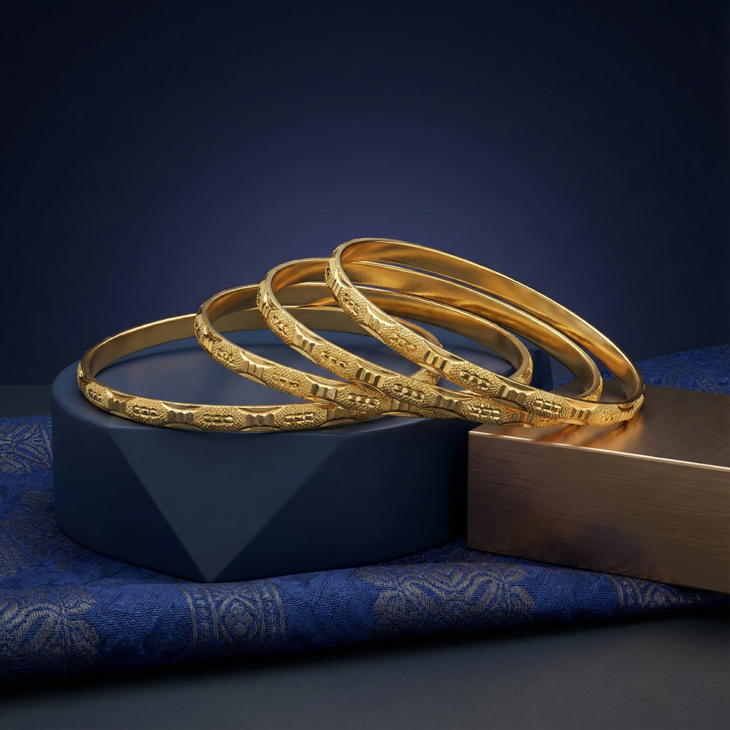 devika 18kt gold plated bangles