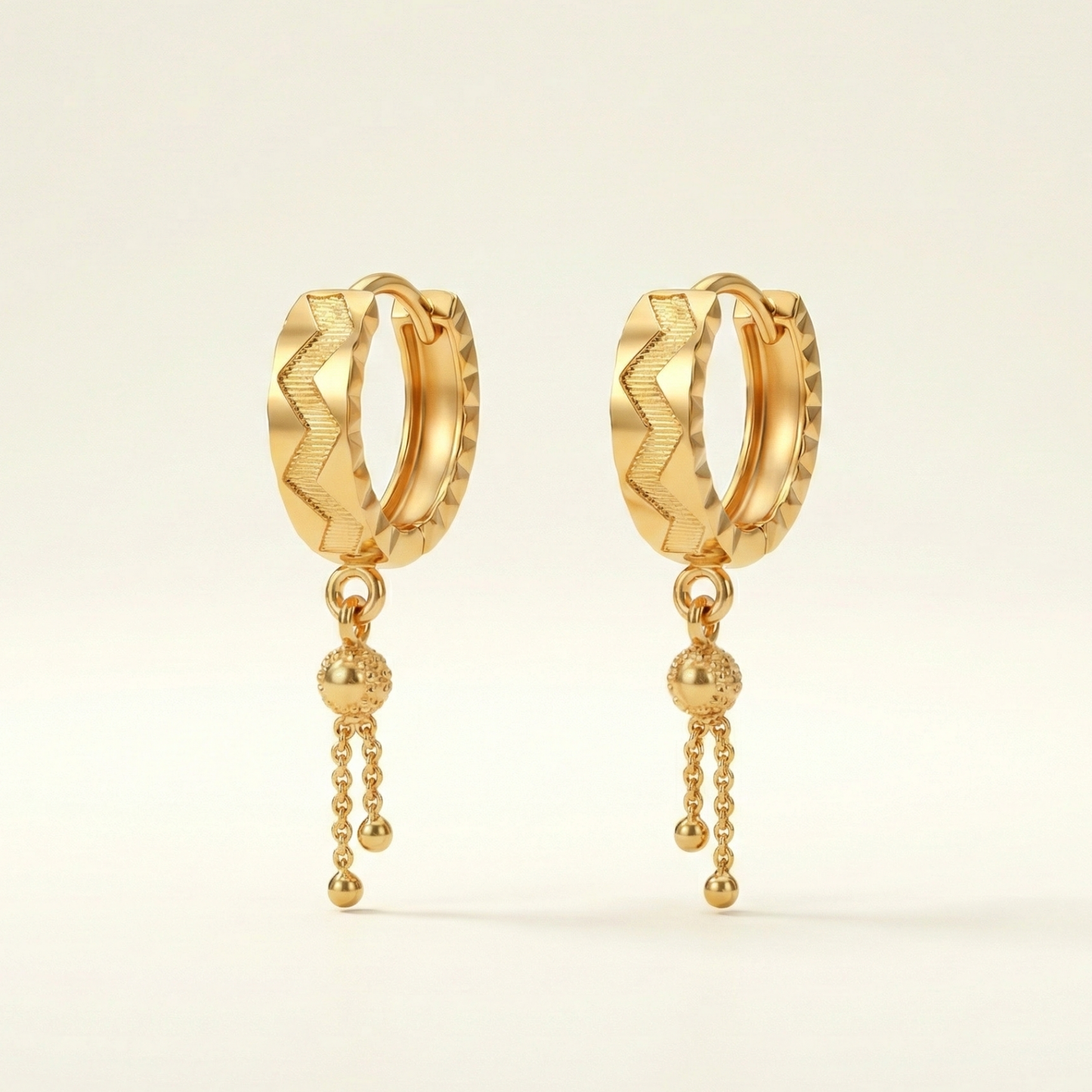 zigzag dangler hoops